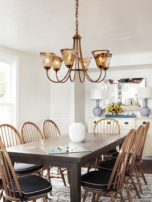 Franklin Amber Chandelier-DWHOME