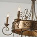 Franklin Rust Candlestick Chandelier-DWHOME