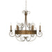 Franklin Rust Candlestick Chandelier-DWHOME