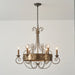 Franklin Rust Candlestick Chandelier-DWHOME