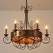 Franklin Rust Candlestick Chandelier-DWHOME
