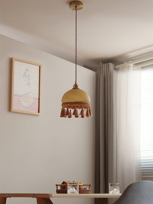 French Tassels Brass Pendant Light-DWHOME
