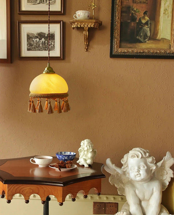 French Tassels Brass Pendant Light-DWHOME