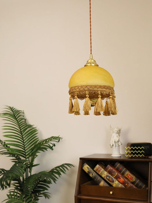French Tassels Brass Pendant Light-DWHOME