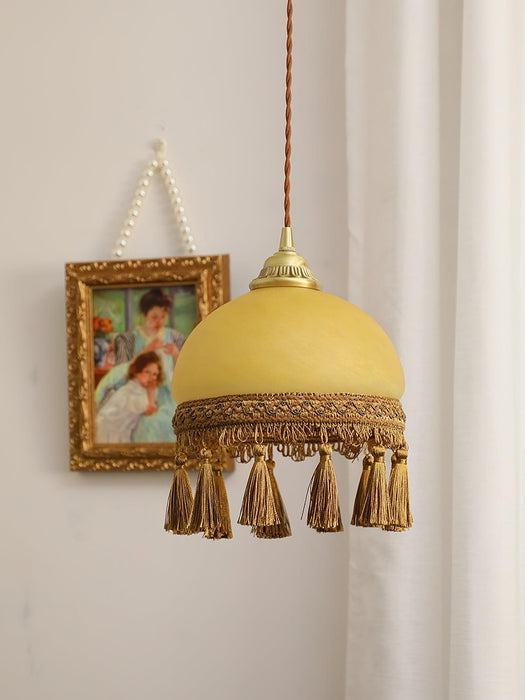 French Tassels Brass Pendant Light-DWHOME
