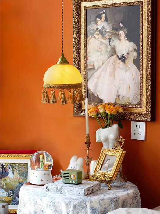 French Tassels Brass Pendant Light-DWHOME