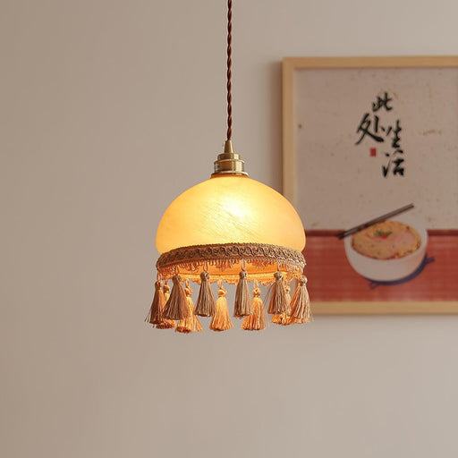 French Tassels Brass Pendant Light-DWHOME