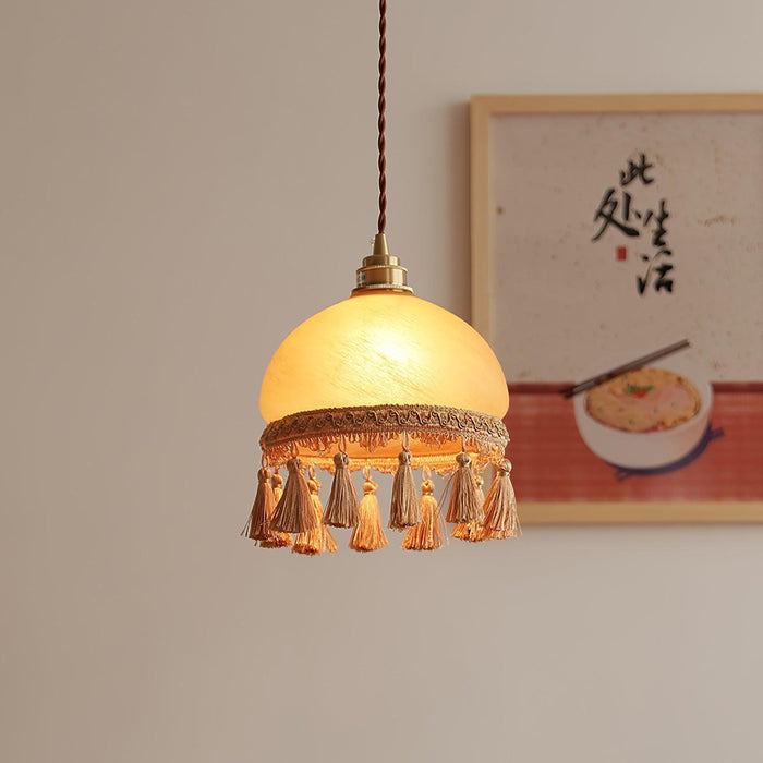 French Tassels Brass Pendant Light-DWHOME