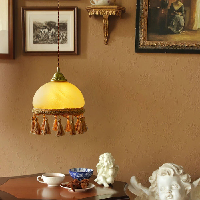 French Tassels Brass Pendant Light-DWHOME