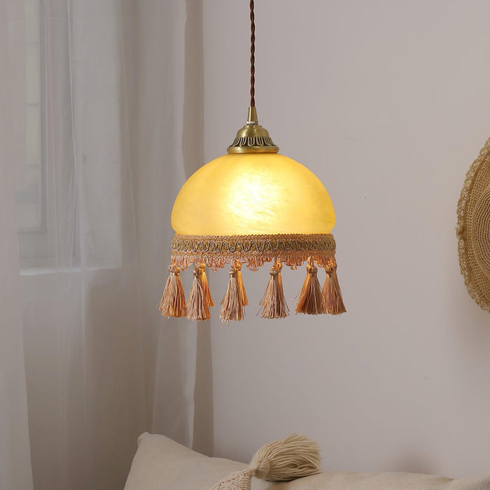 French Tassels Brass Pendant Light-DWHOME