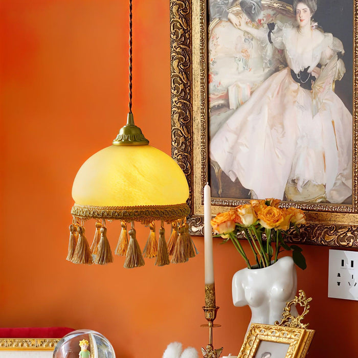 French Tassels Brass Pendant Light-DWHOME