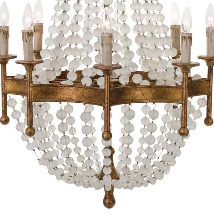 Frosted Crystal Bead Chandelier-DWHOME