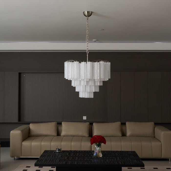Frosted Murano Cascade Chandelier-DWHOME