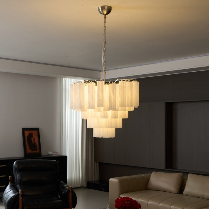 Frosted Murano Cascade Chandelier-DWHOME