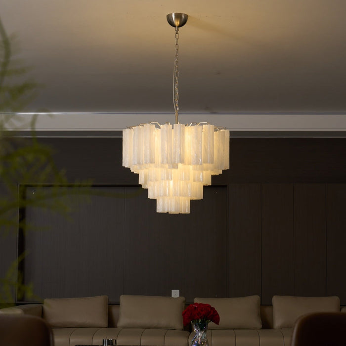Frosted Murano Cascade Chandelier-DWHOME