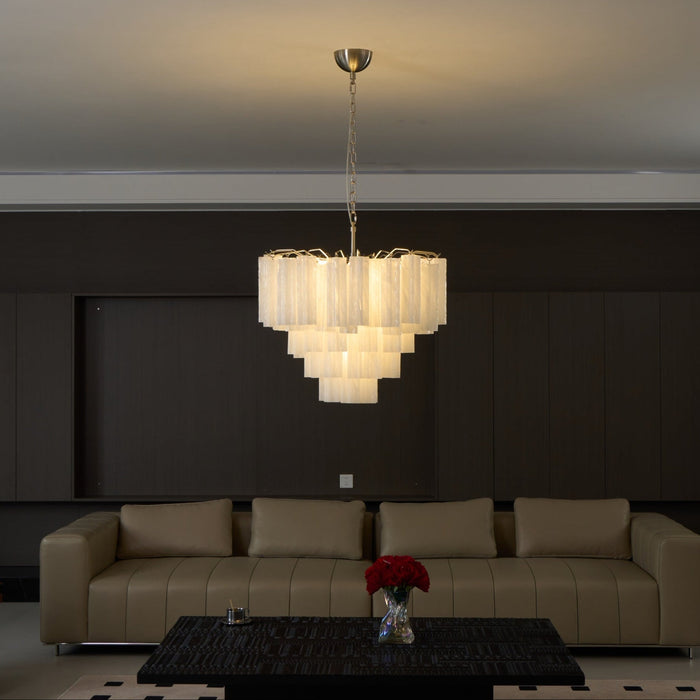 Frosted Murano Cascade Chandelier-DWHOME