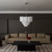 Frosted Murano Cascade Chandelier-DWHOME