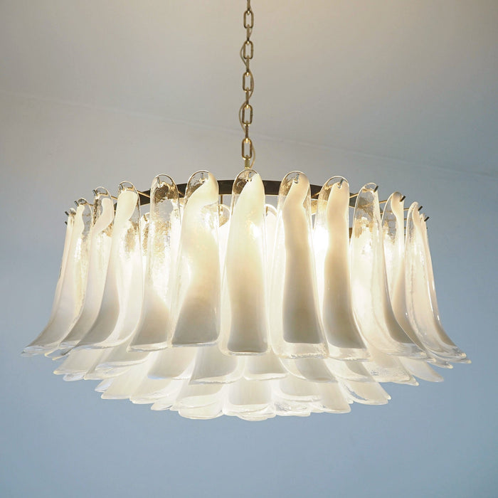 Petals White Murano Chandelier-DWHOME