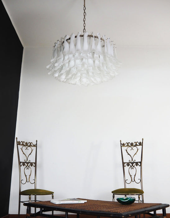 Petals White Murano Chandelier-DWHOME