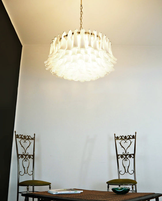Petals White Murano Chandelier-DWHOME
