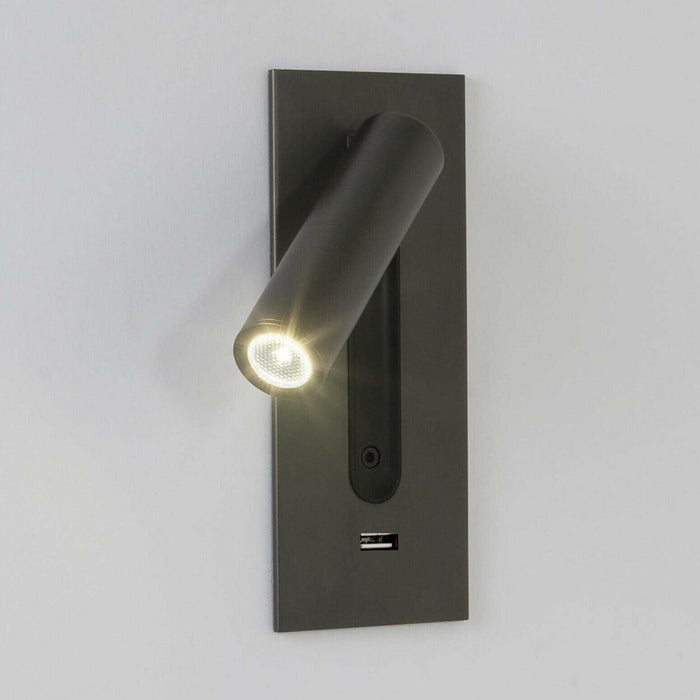 Black Bedside USB Wall Light - DWHOME