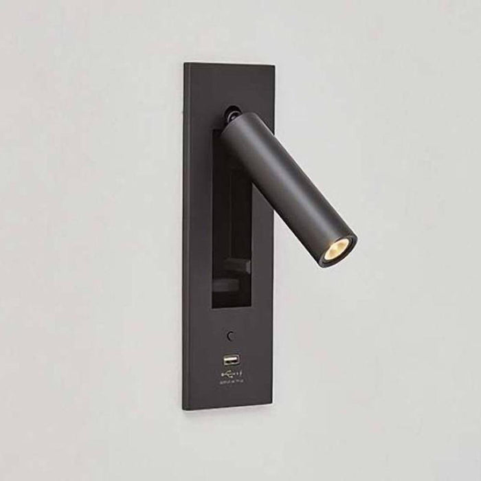 Black Bedside USB Wall Light - DWHOME