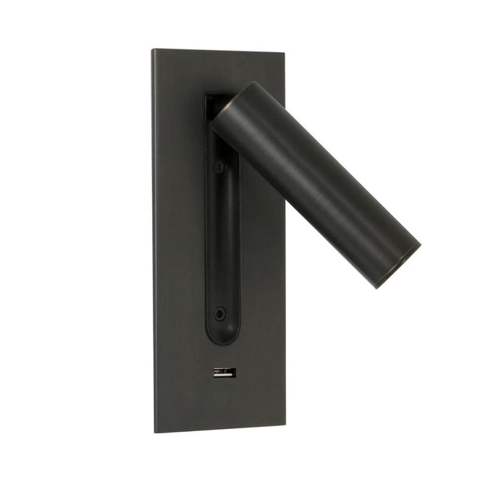 Black Bedside USB Wall Light - DWHOME