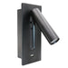 Black Bedside USB Wall Light - DWHOME
