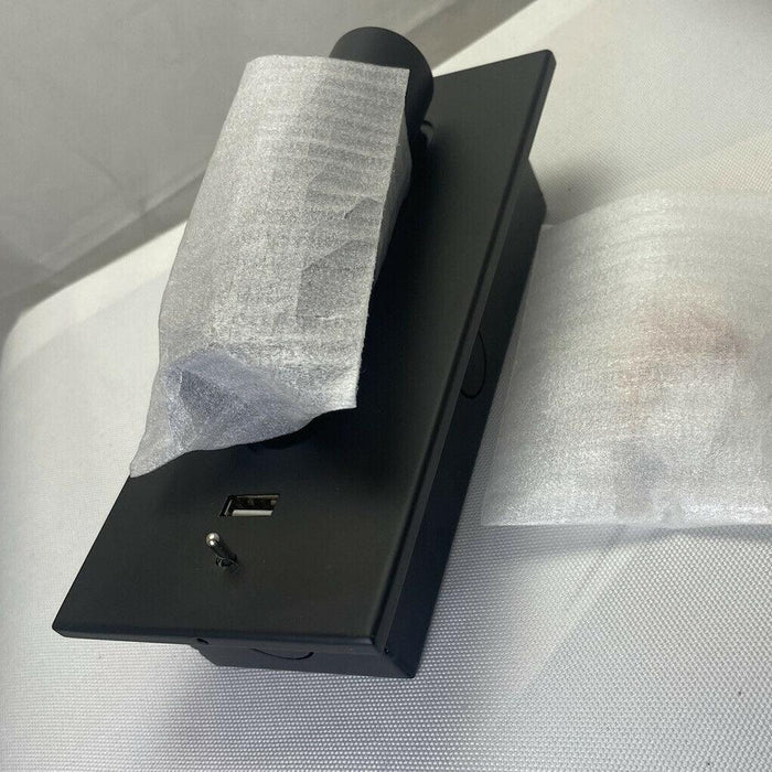 Black Bedside USB Wall Light - DWHOME