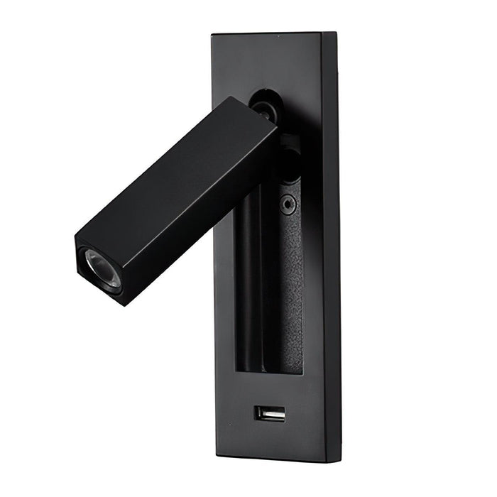 Black Bedside USB Wall Light - DWHOME