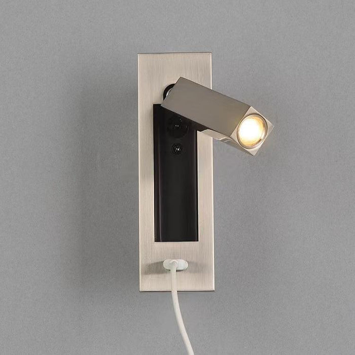 Black Bedside USB Wall Light - DWHOME