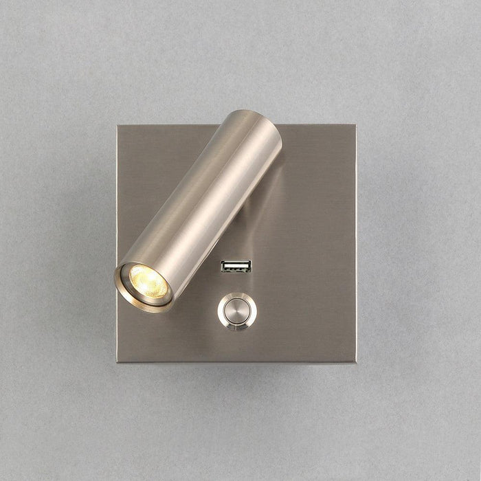 Black Bedside USB Wall Light - DWHOME