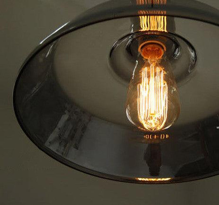 Tinted Glass Shade Industrial Pendant Light-DWHOME