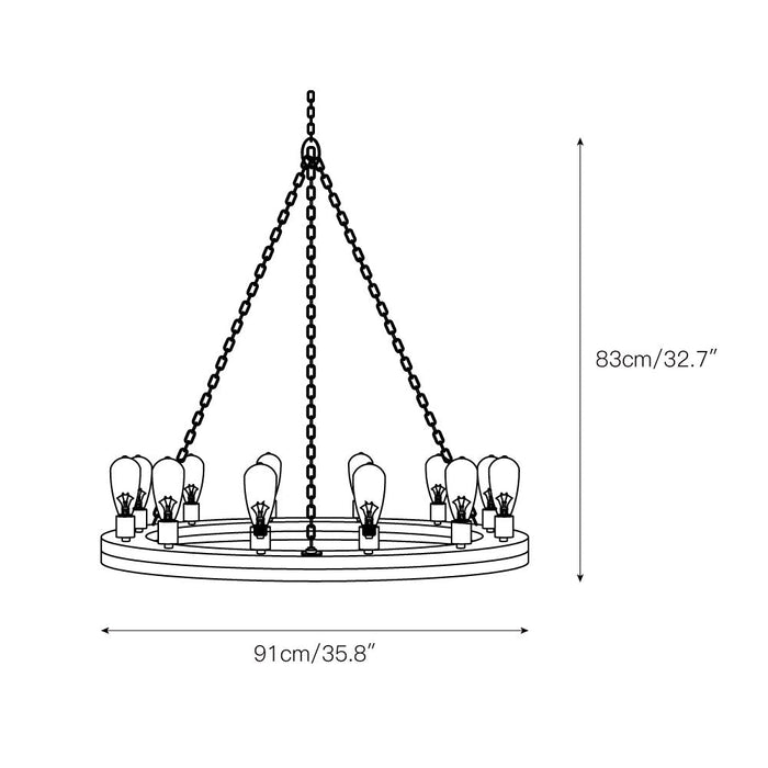 Geoffrey Wood Chandelier-DWHOME
