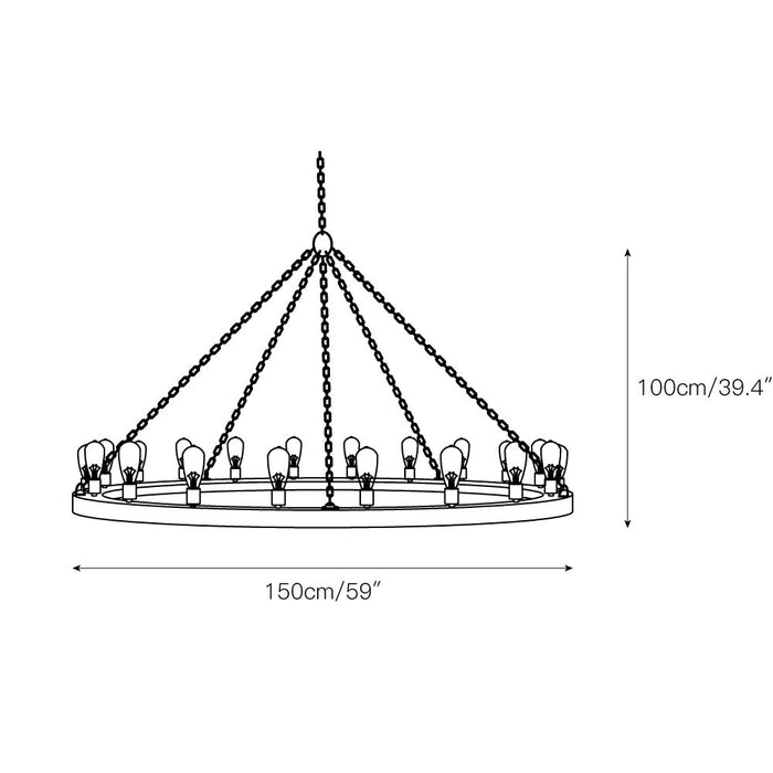 Geoffrey Wood Chandelier-DWHOME