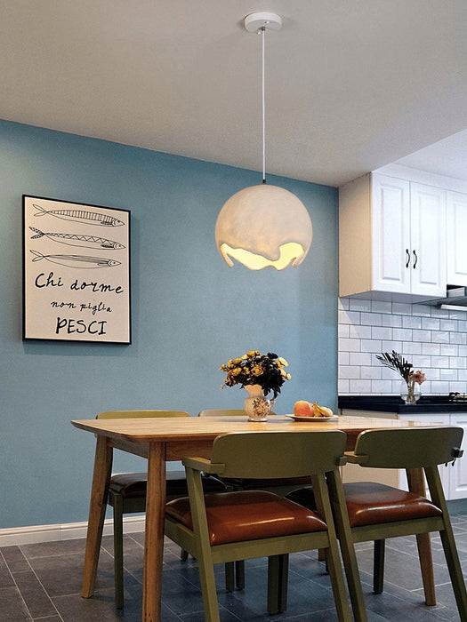 Geometric Resin Pendant Light-DWHOME