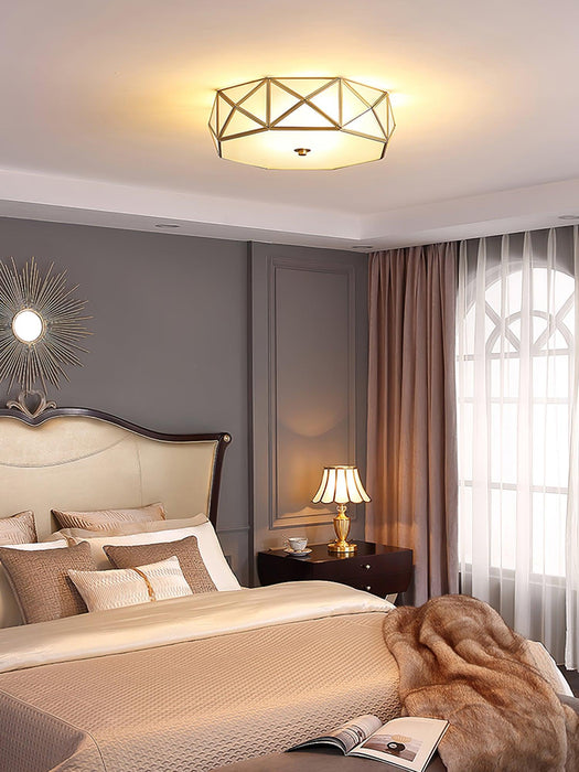 Geometric Shaped Flush Ceiling Light-DWHOME