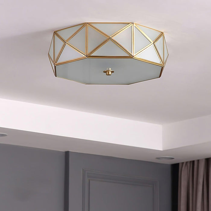 Geometric Shaped Flush Ceiling Light-DWHOME