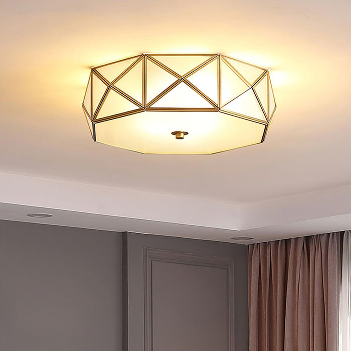 Geometric Shaped Flush Ceiling Light-DWHOME
