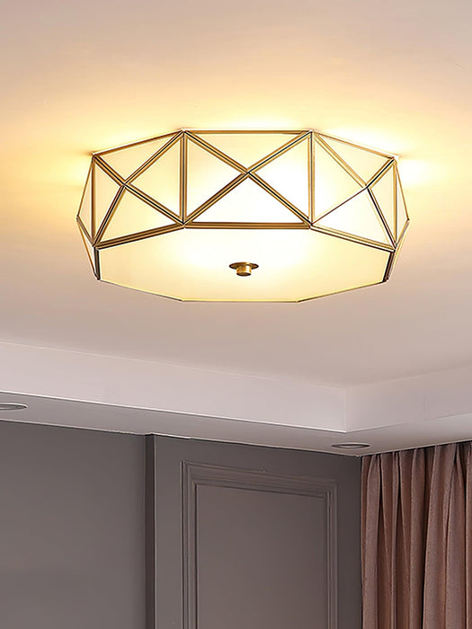 Geometric Shaped Flush Ceiling Light-DWHOME