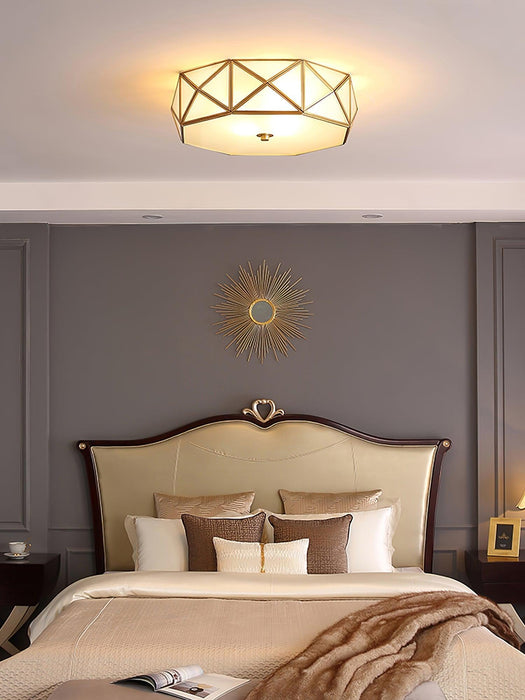 Geometric Shaped Flush Ceiling Light-DWHOME
