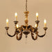 Giltwood Wood Chandelier-DWHOME