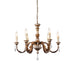 Giltwood Wood Chandelier-DWHOME