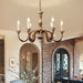 Giltwood Wood Chandelier-DWHOME