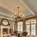 Giltwood Wood Chandelier-DWHOME