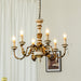 Giltwood Wood Chandelier-DWHOME