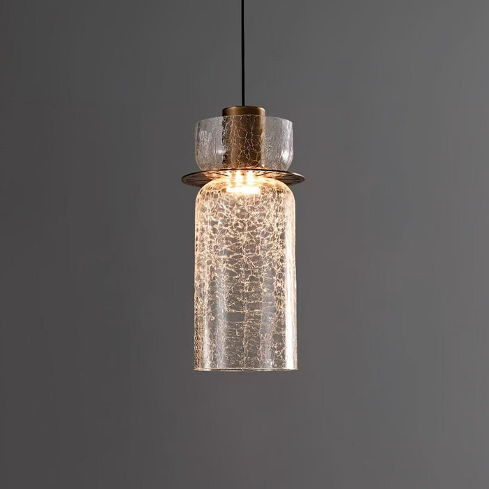 Glacier Crackle Glass Pendant Lamp-DWHOME