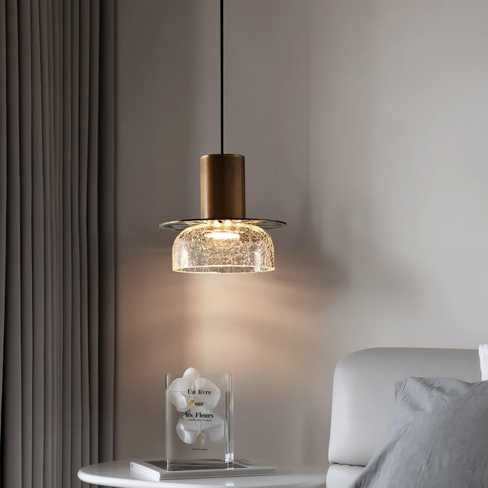 Glacier Crackle Glass Pendant Lamp-DWHOME