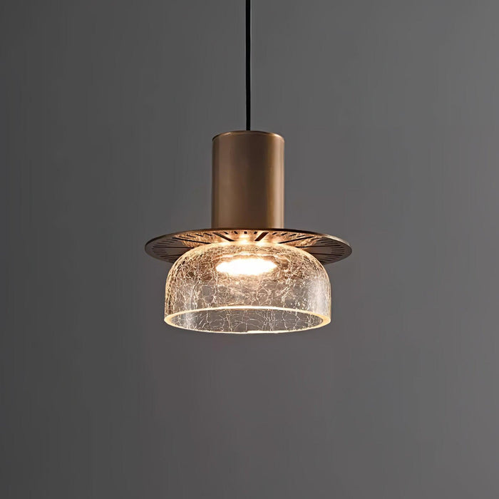 Glacier Crackle Glass Pendant Lamp-DWHOME