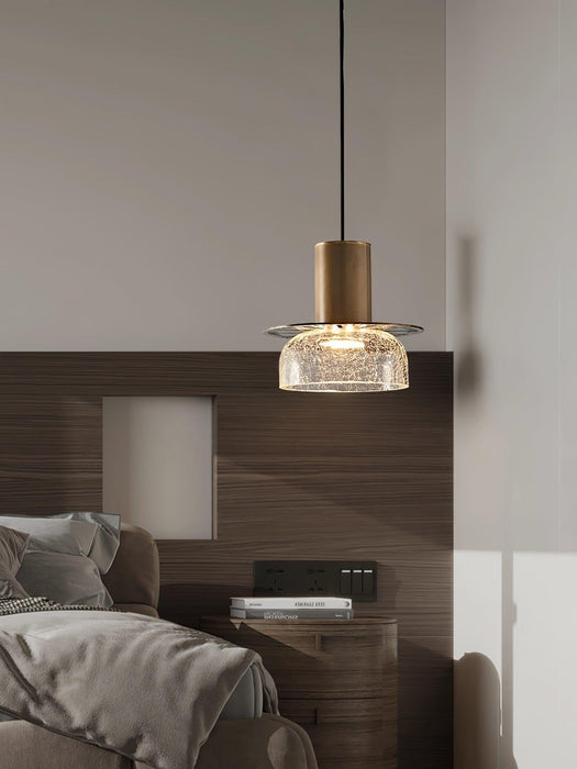 Glacier Crackle Glass Pendant Lamp-DWHOME